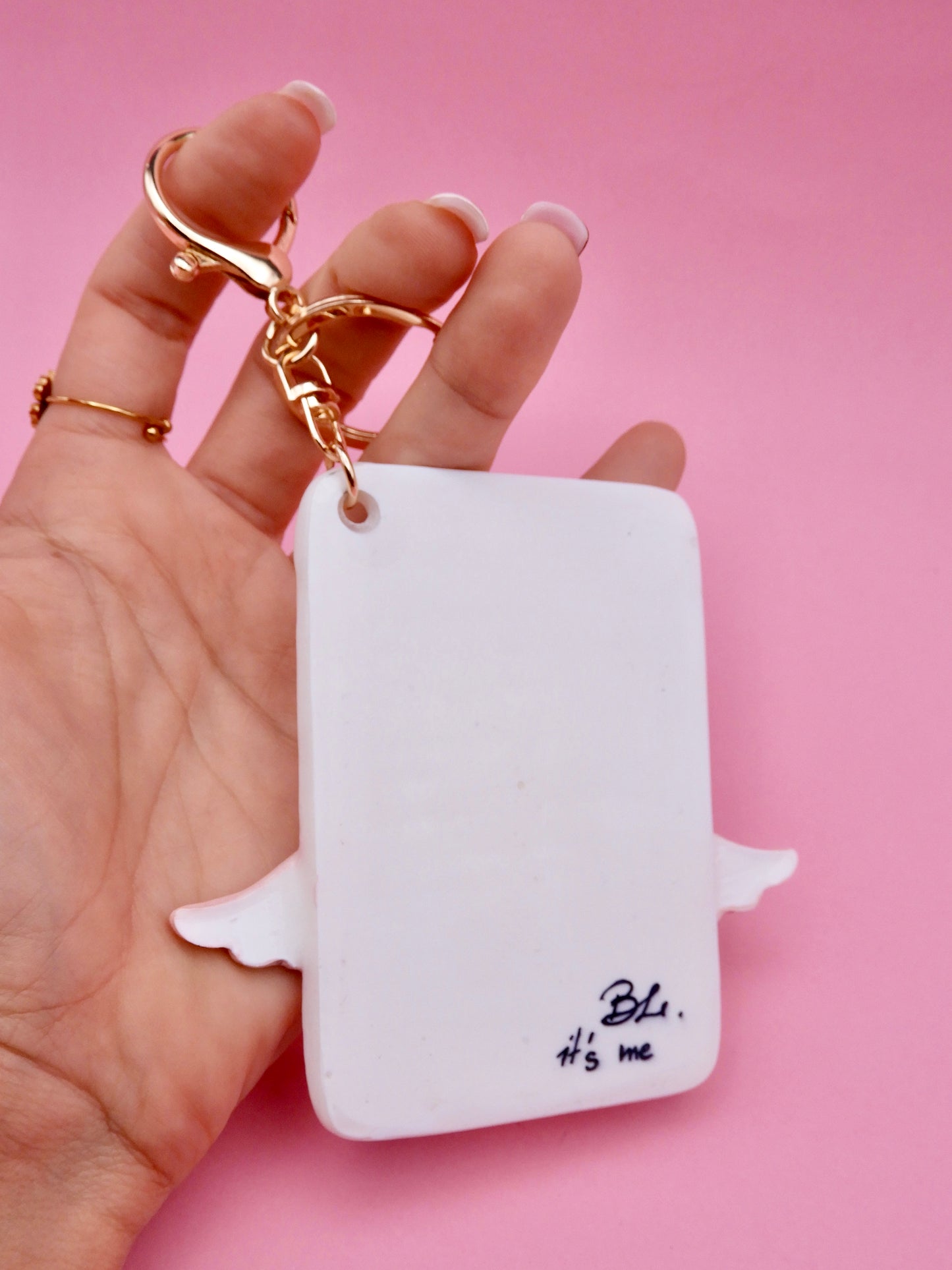 Pop Surreal Ace of Hearts with Eye – Weird Bag Charm or Keychain – Surrealism Sculpture – Handmade Resin Art