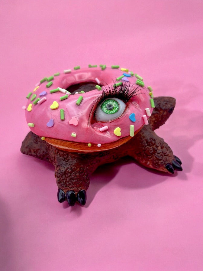 Pop Surreal Turtle Sculpture – Strange and Handmade Art
