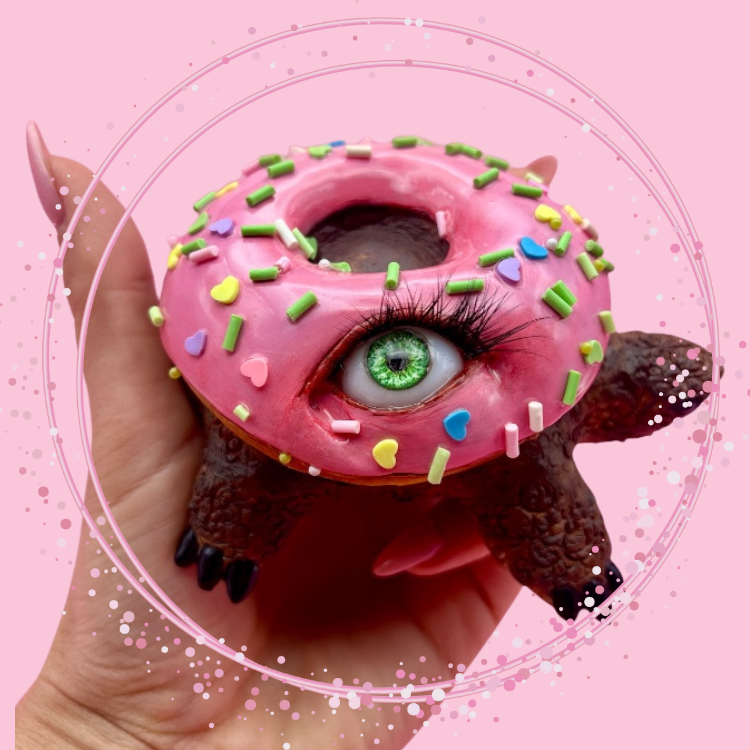 Pop Surreal Turtle Sculpture – Strange and Handmade Art