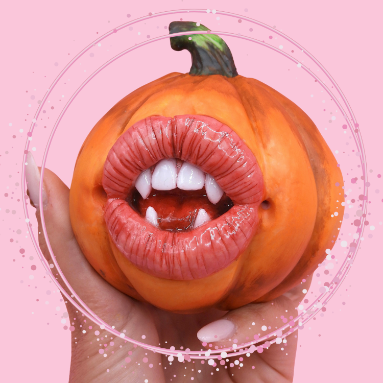 Pop Surreal Double-Faced Pumpkin – Vampire Mouth and Eye