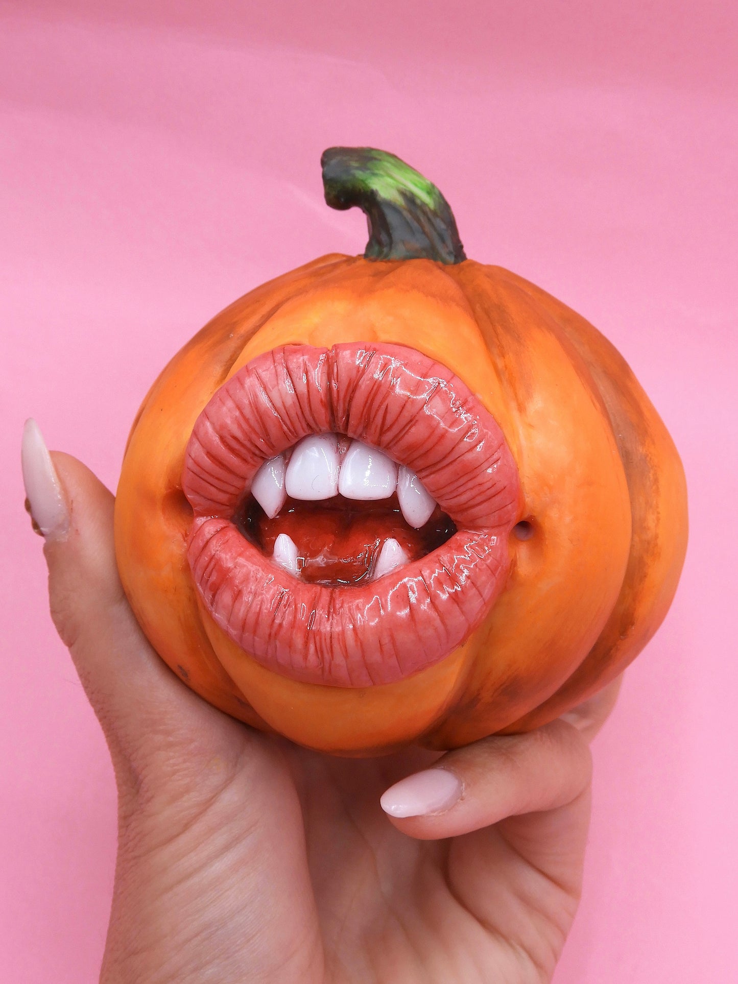 Pop Surreal Double-Faced Pumpkin – Vampire Mouth and Eye