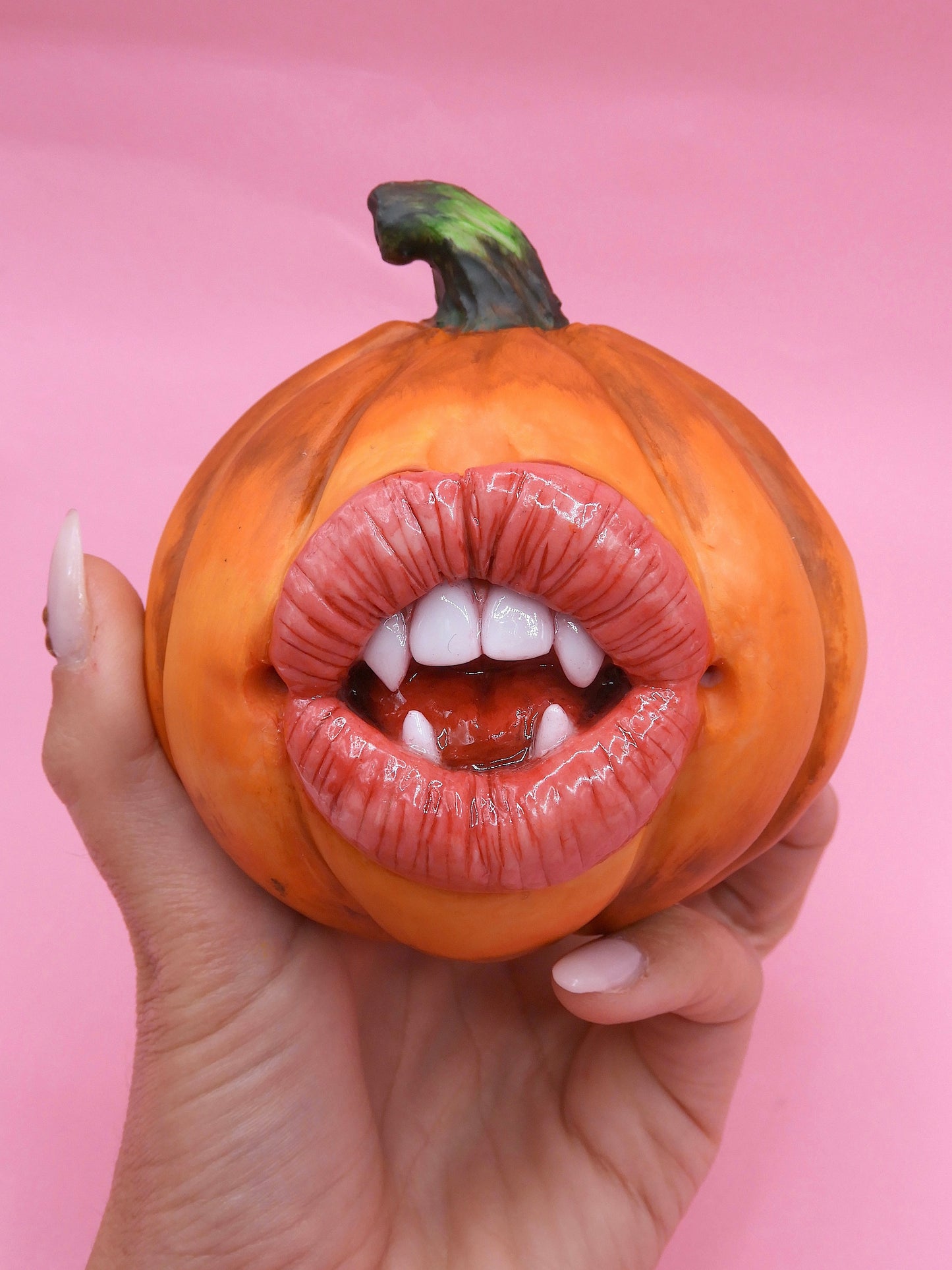 Pop Surreal Double-Faced Pumpkin – Vampire Mouth and Eye