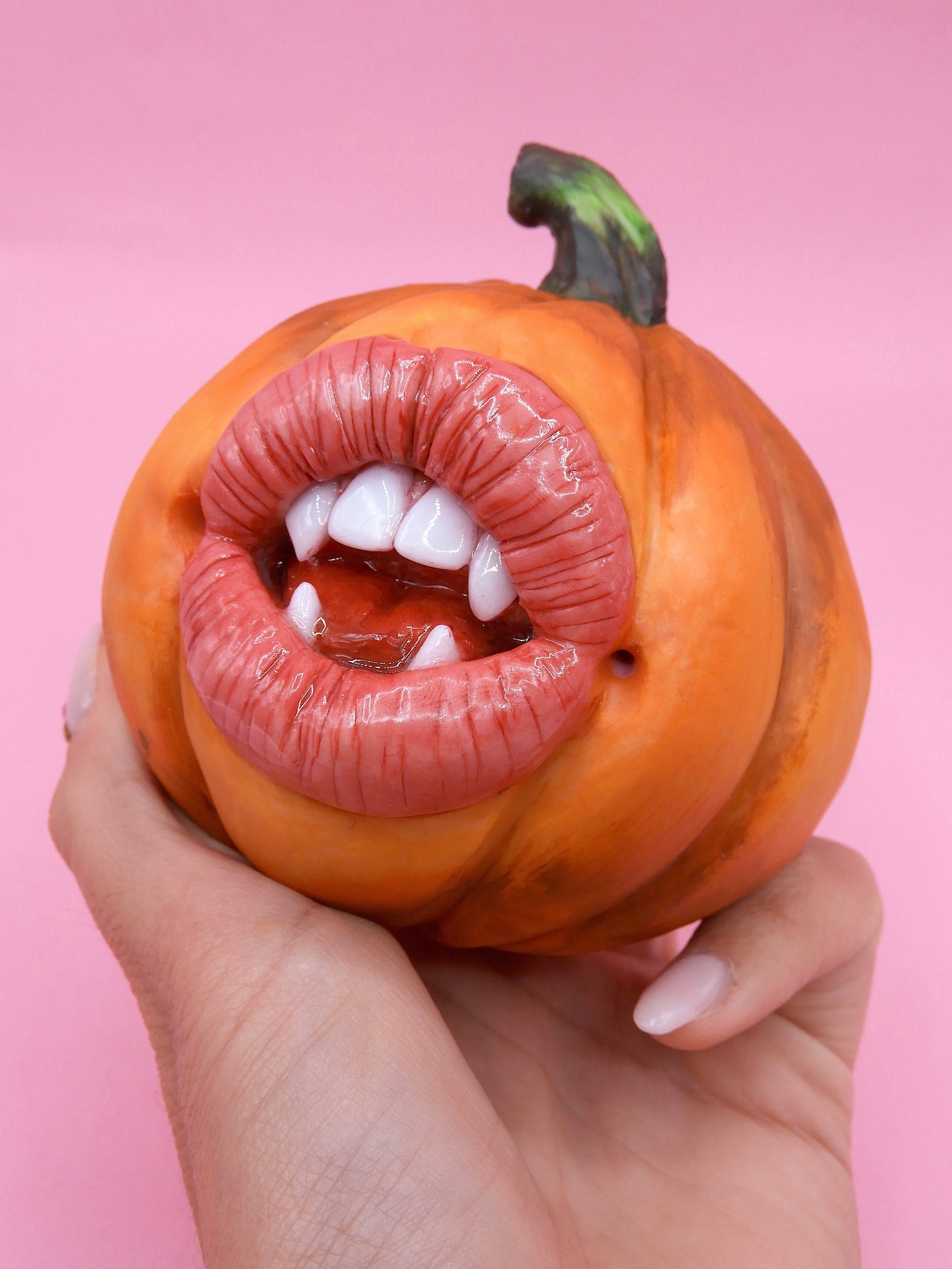 Pop Surreal Double-Faced Pumpkin – Vampire Mouth and Eye