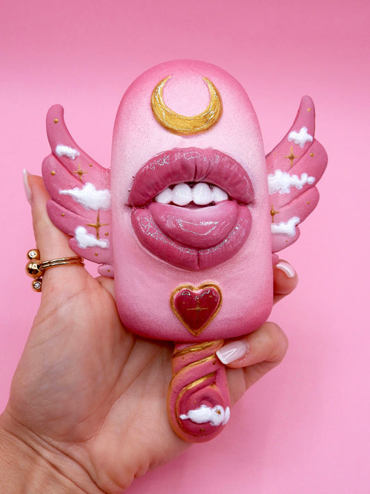 Pop Surreal Winged Ice Cream Sticks with Mouth - Pink Passion