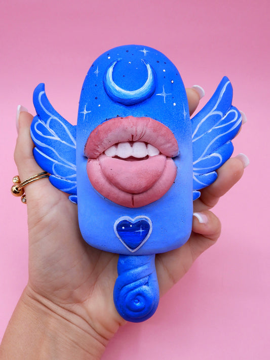 Pop Surreal Winged Ice Cream Sticks with Mouth - Night Blue