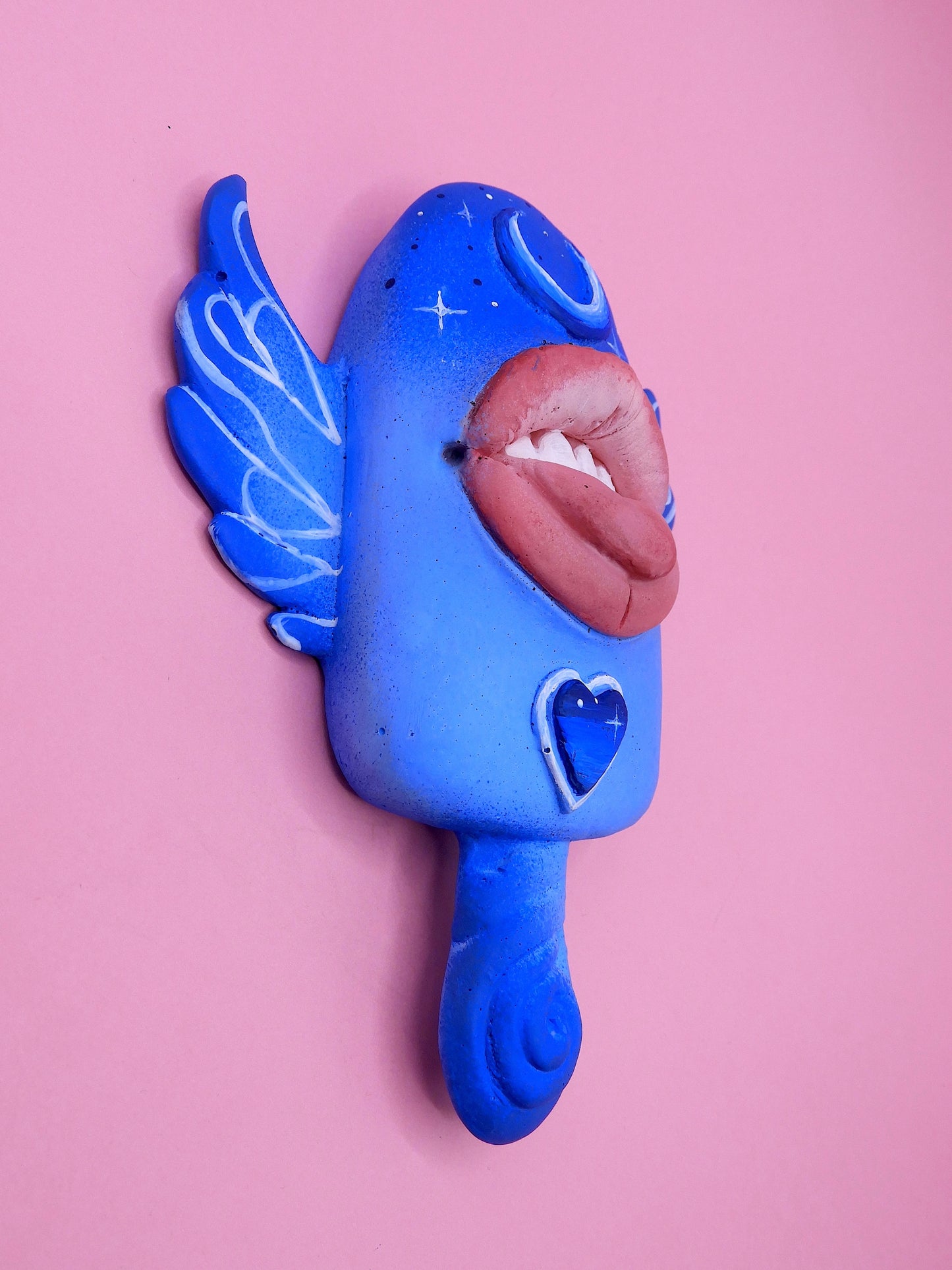 Pop Surreal Winged Ice Cream Sticks with Mouth - Night Blue