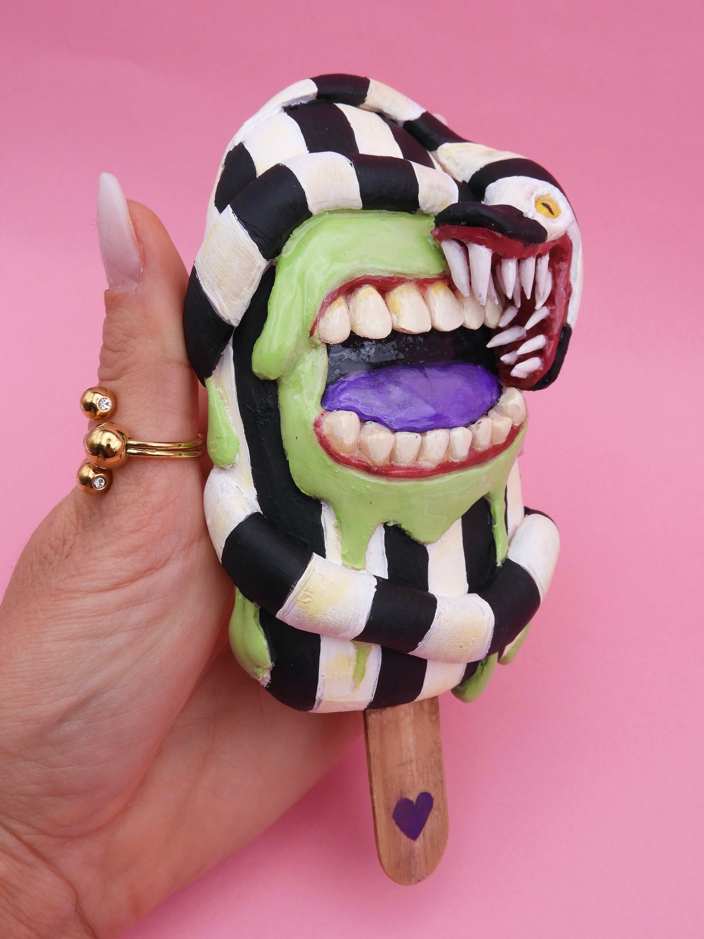 CUSTOM ORDER - Reserved to Elena Pop Surreal Ice Cream Sticks Beetlejuice