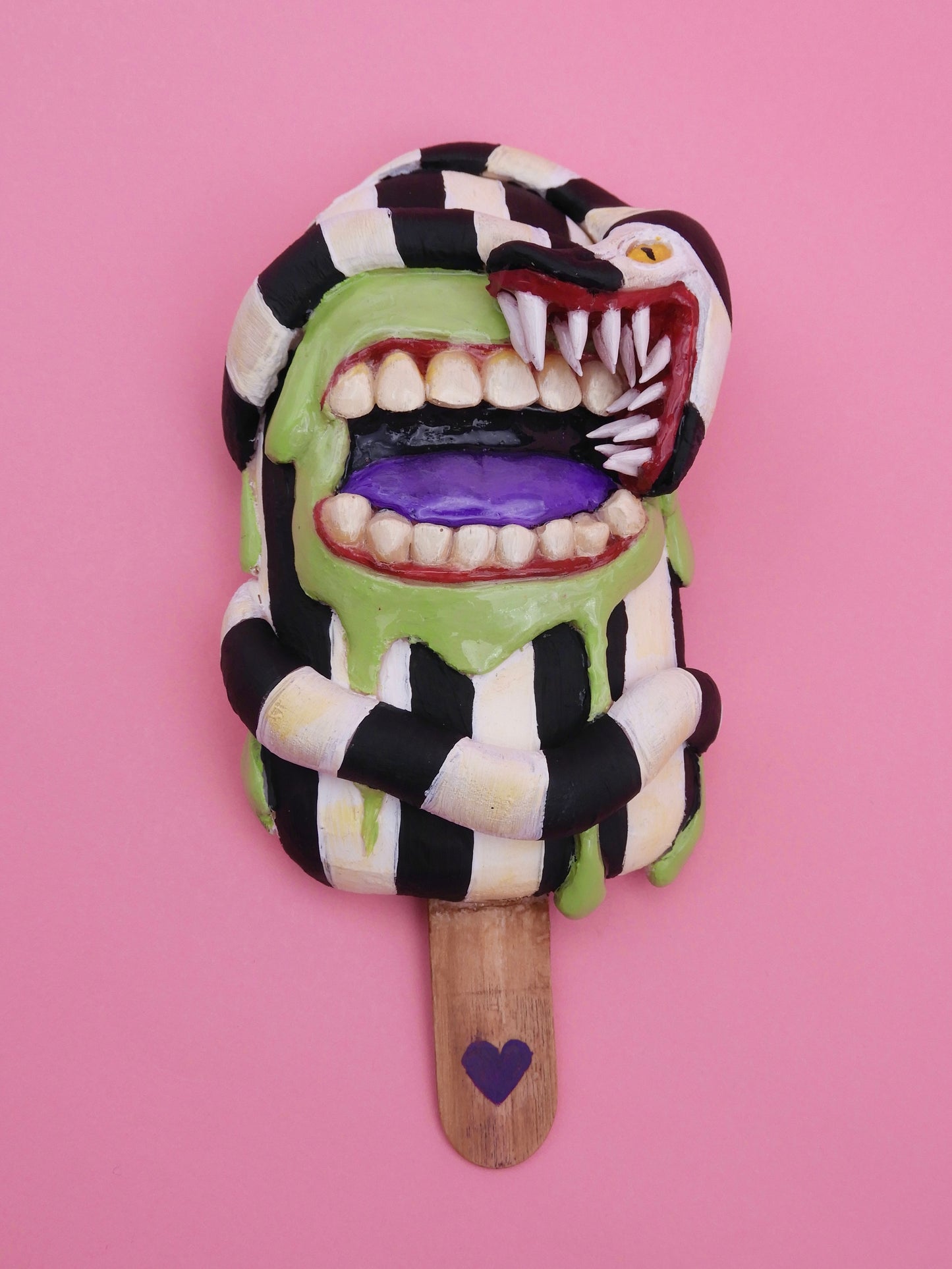 CUSTOM ORDER - Reserved to Elena Pop Surreal Ice Cream Sticks Beetlejuice