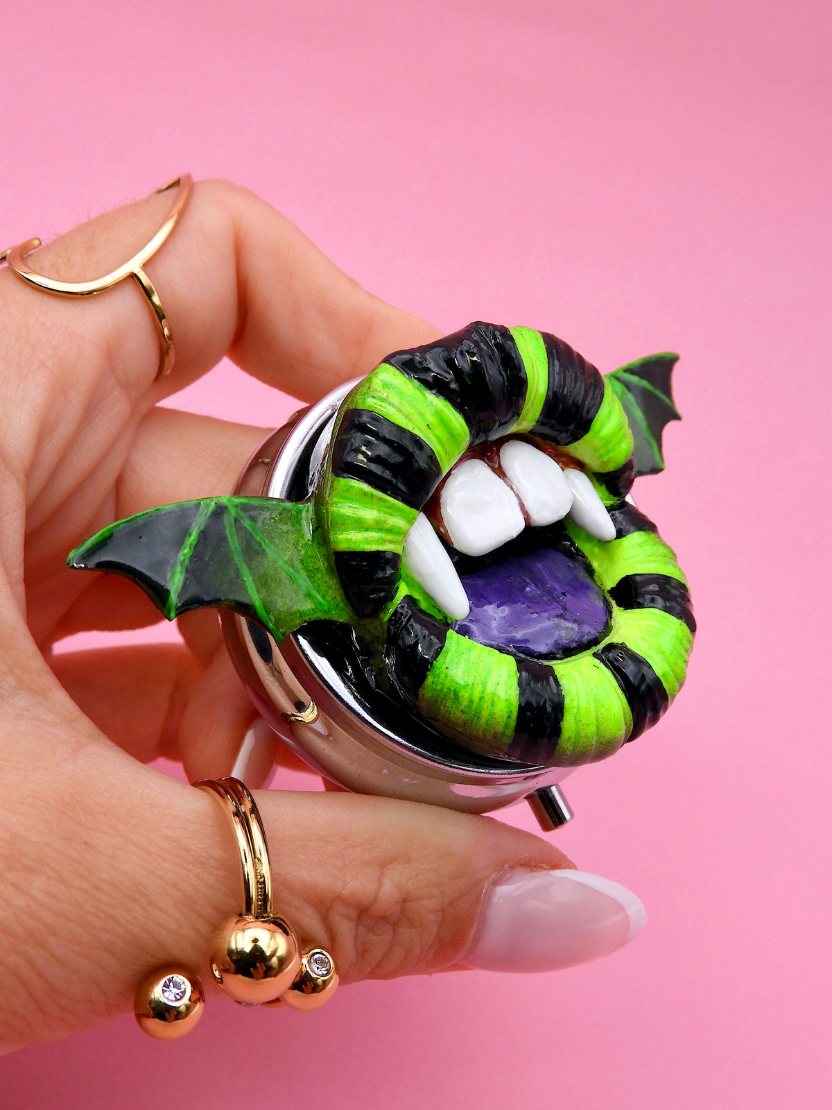 Beetlejuice Inspired Vampire Mouth Pill Box
