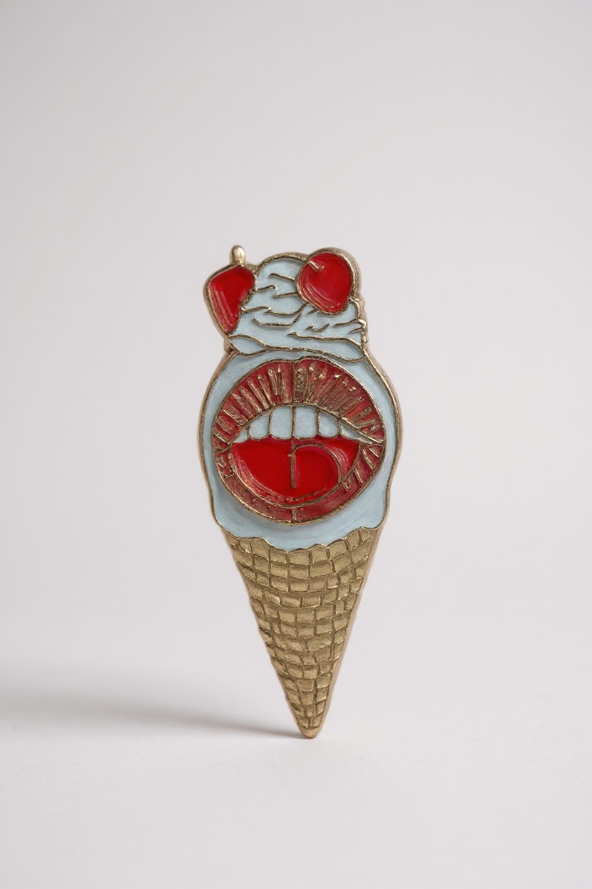 Ice Cream Pin - Limited Edition ©BibsLovelypam
