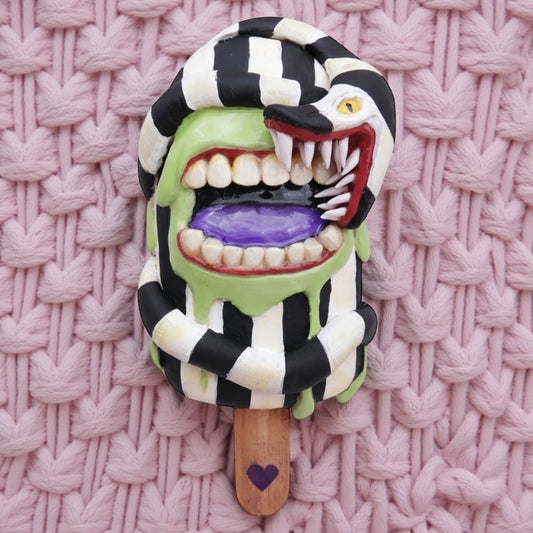 CUSTOM ORDER - Reserved to Elena Pop Surreal Ice Cream Sticks Beetlejuice