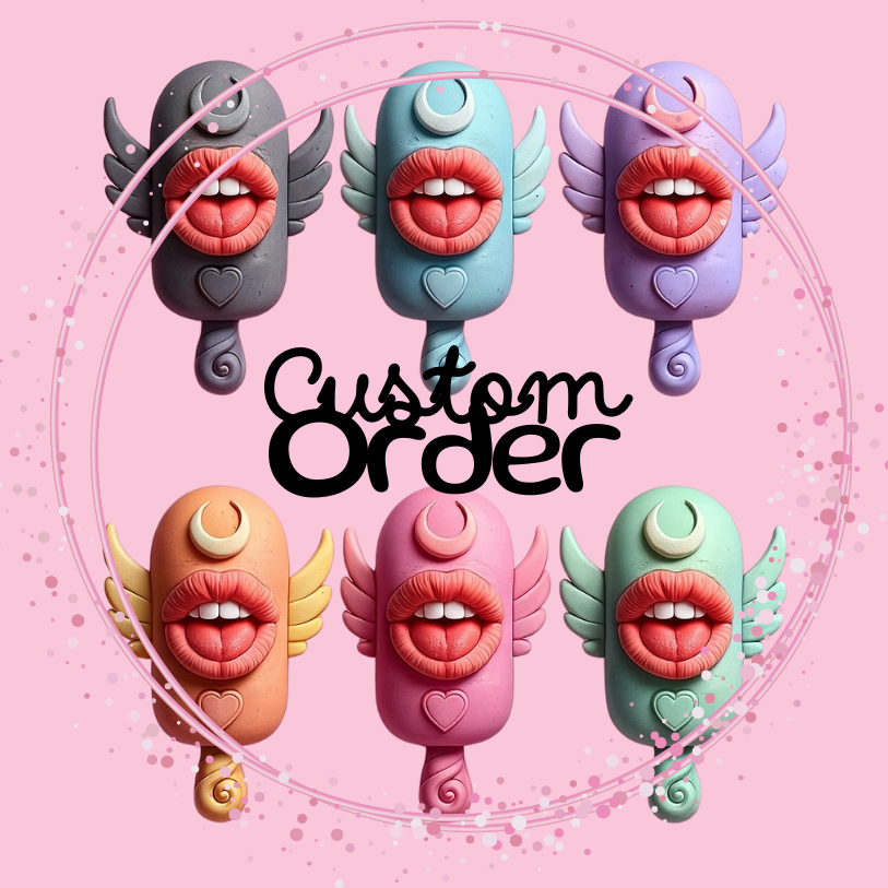 Custom Order - Pop Surreal Winged Ice Cream Sticks with Mouth