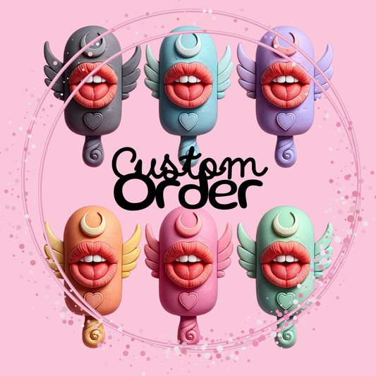 Custom Order - Pop Surreal Winged Ice Cream Sticks with Mouth